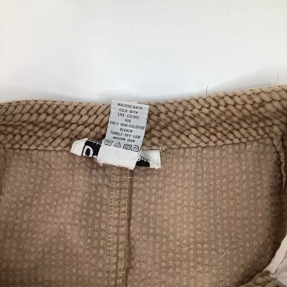 Vintage Tan Corduroy Button-Accent Mini Skirt Size 12 Bagatelle Preppy Skater - Picture 7 of 7